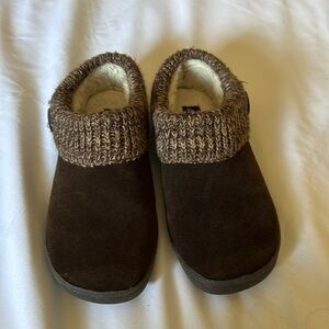 Clark’s suede slippers.   Size 8